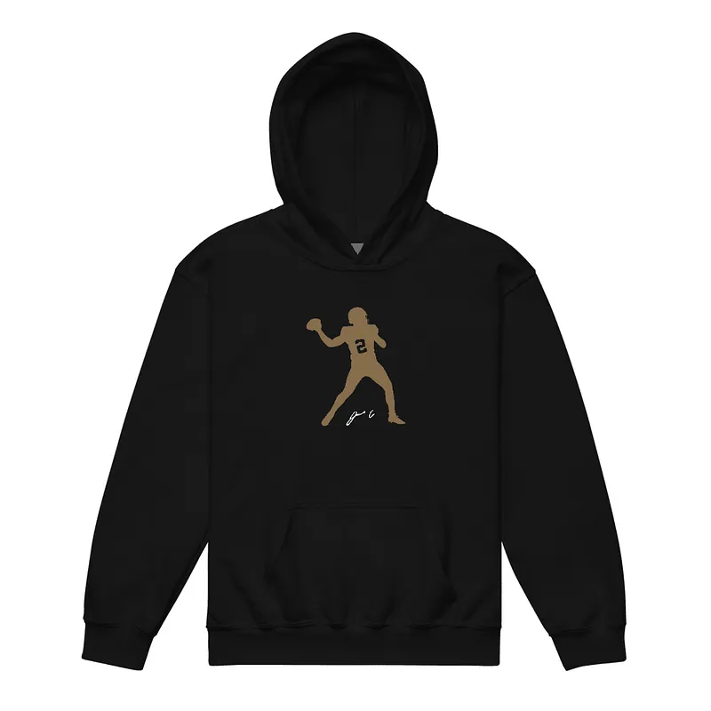 Jared Curtis Silhouette Youth Hoodie Black — Black